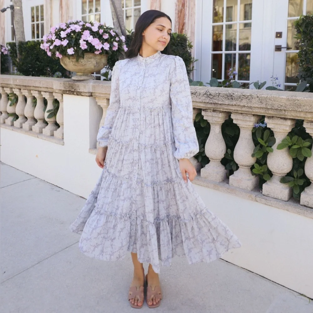 Elegant Floral Maxi Dress - Picture 4 of 8